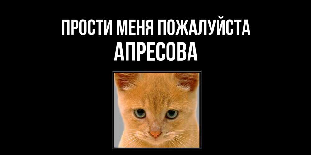 Открытка  с именем. Апресова, Прости меня пожалуйста  