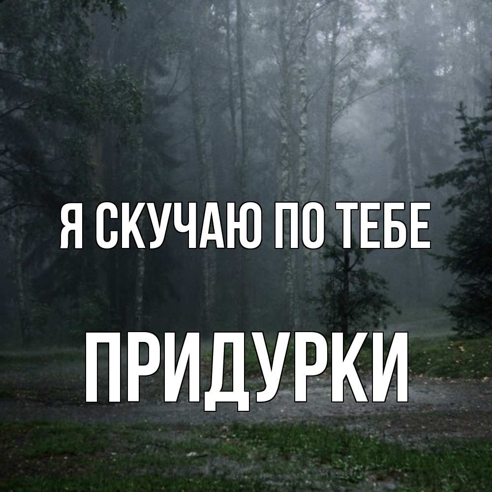 Открытка  с именем. Придурки, Я скучаю по тебе  
