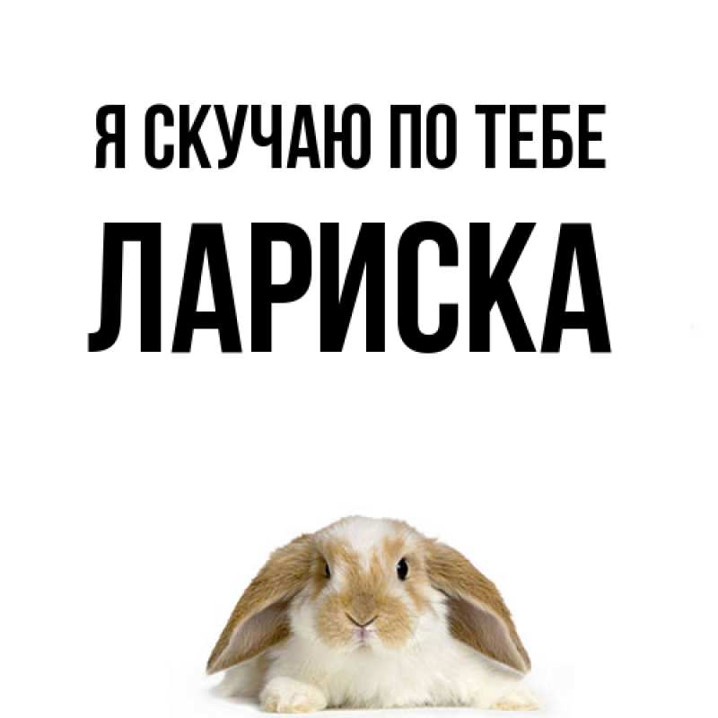 Картинка Я скучаю по тебе, Лариска