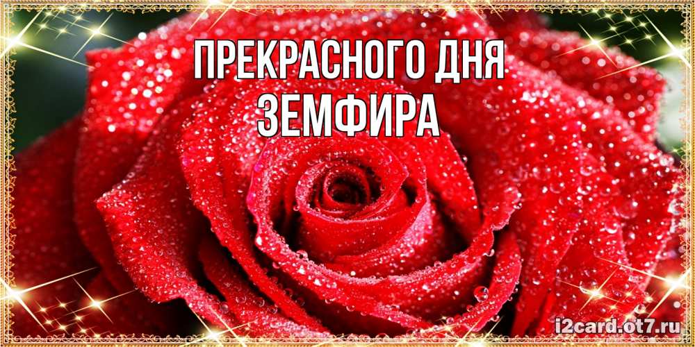Открытка  с именем. Земфира, Прекрасного дня  