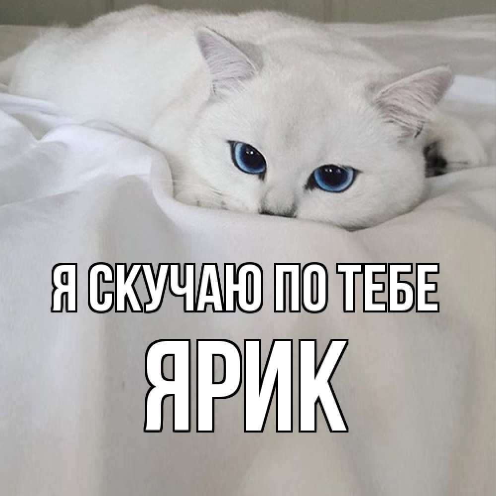 Открытка  с именем. Ярик, Я скучаю по тебе  