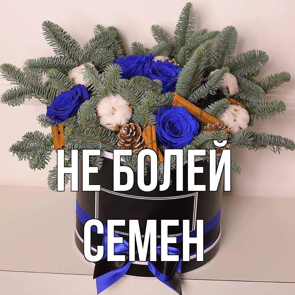 Открытка  с именем. Семен, Не болей  