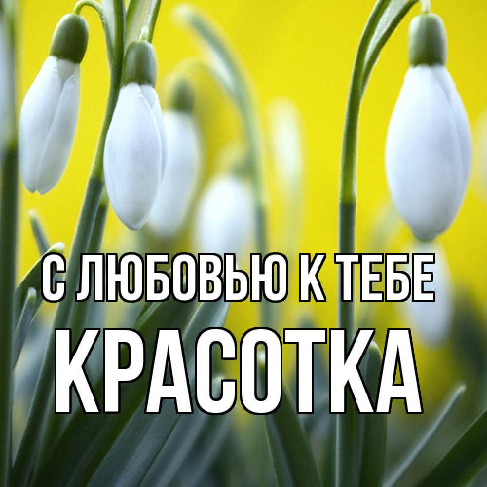 Открытка  с именем. Красотка, С любовью к тебе  