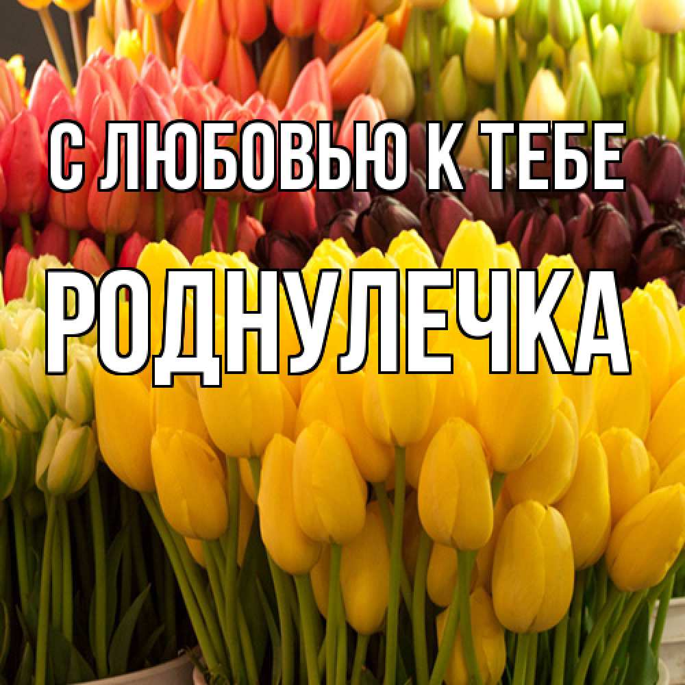 Открытка  с именем. Роднулечка, С любовью к тебе  