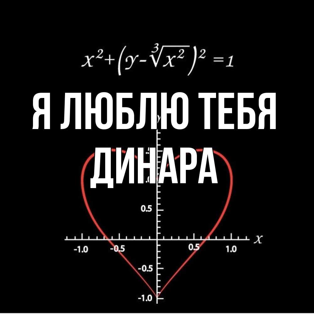Открытка  с именем. Динара, Я люблю тебя  