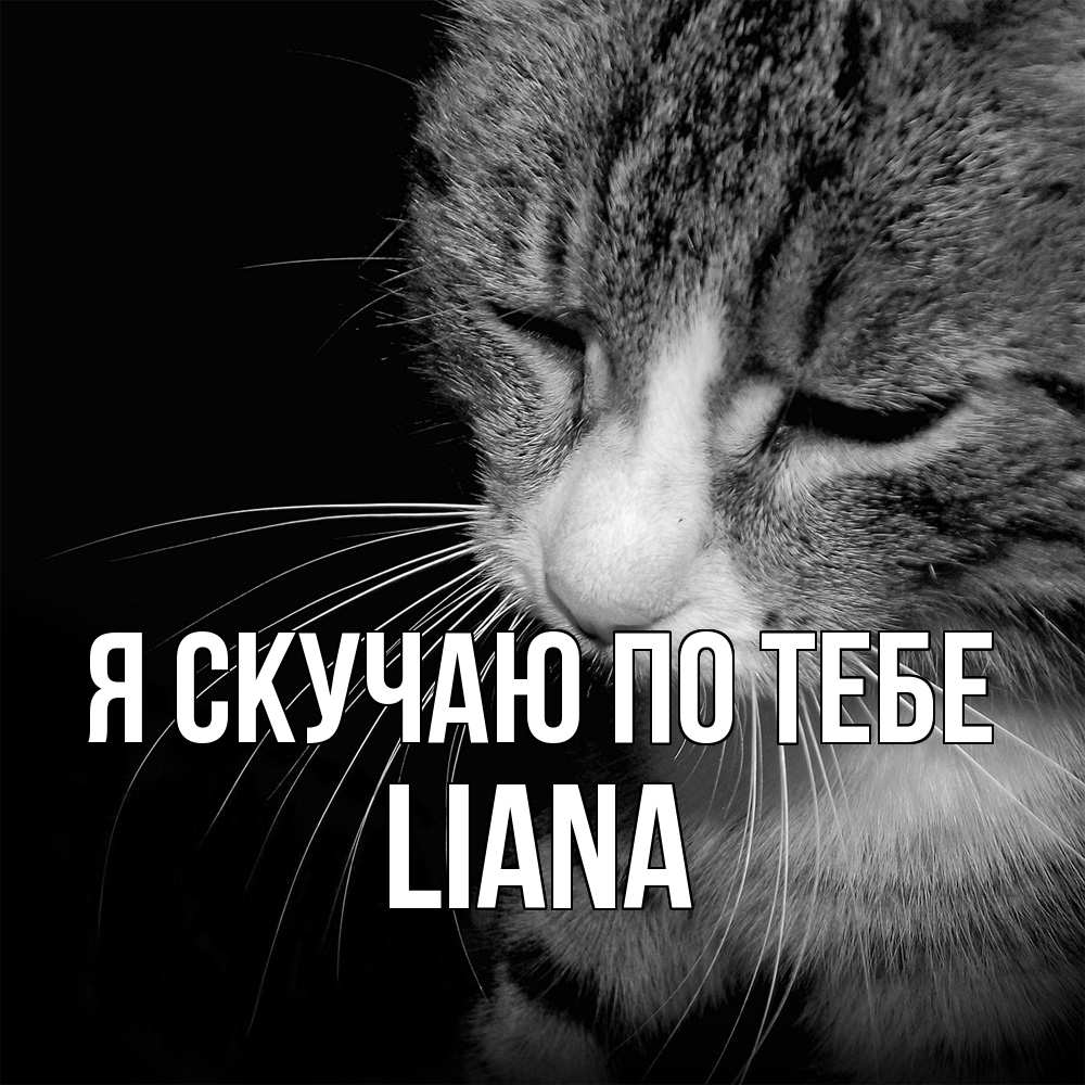 Открытка с именем Liana Я скучаю по тебе. Открытки на каждый день с именами  и пожеланиями.