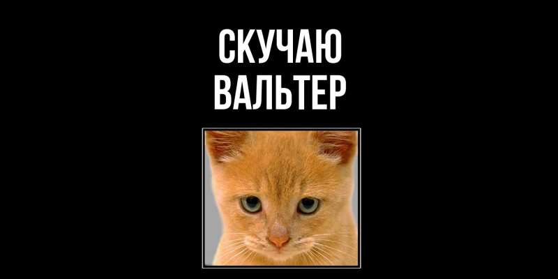 Открытка с именем, Вальтер, Скучаю