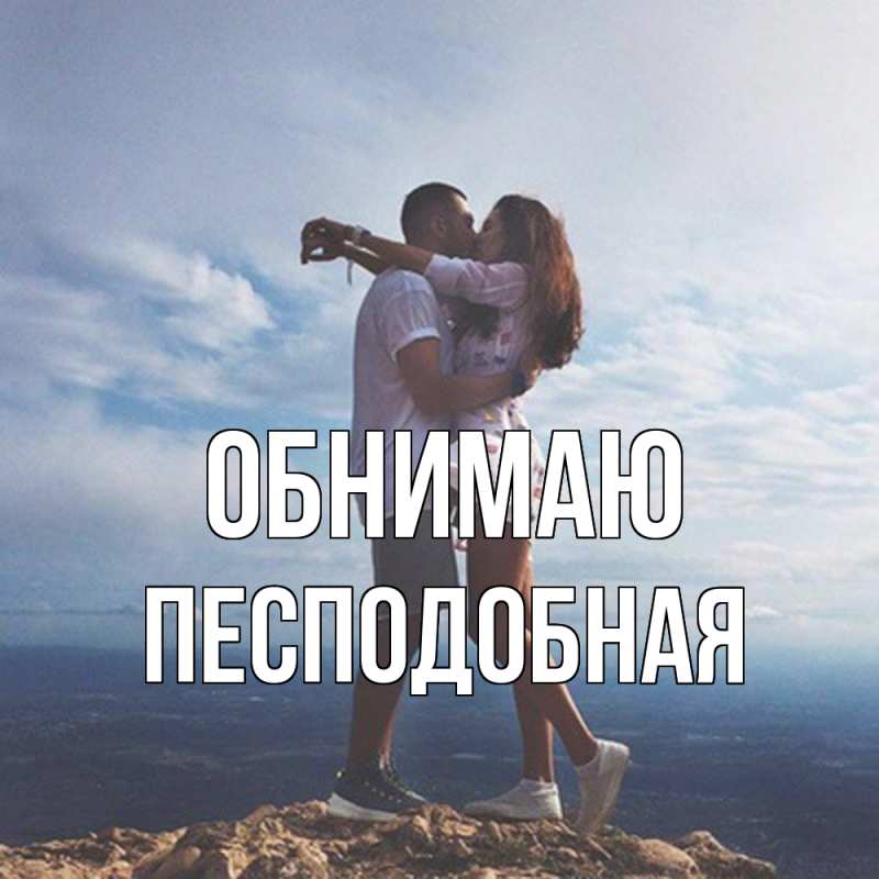 Картинка Обнимаю, Песподобная