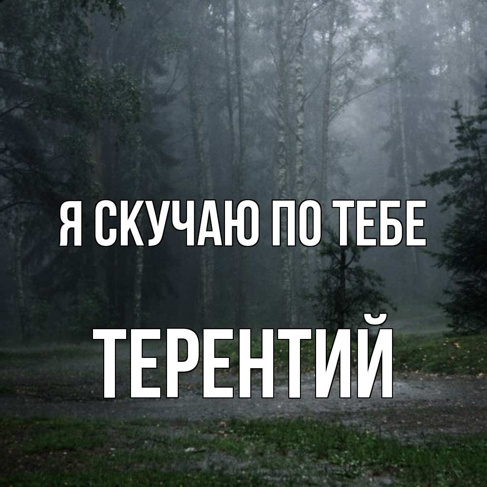 Открытка  с именем. Терентий, Я скучаю по тебе  