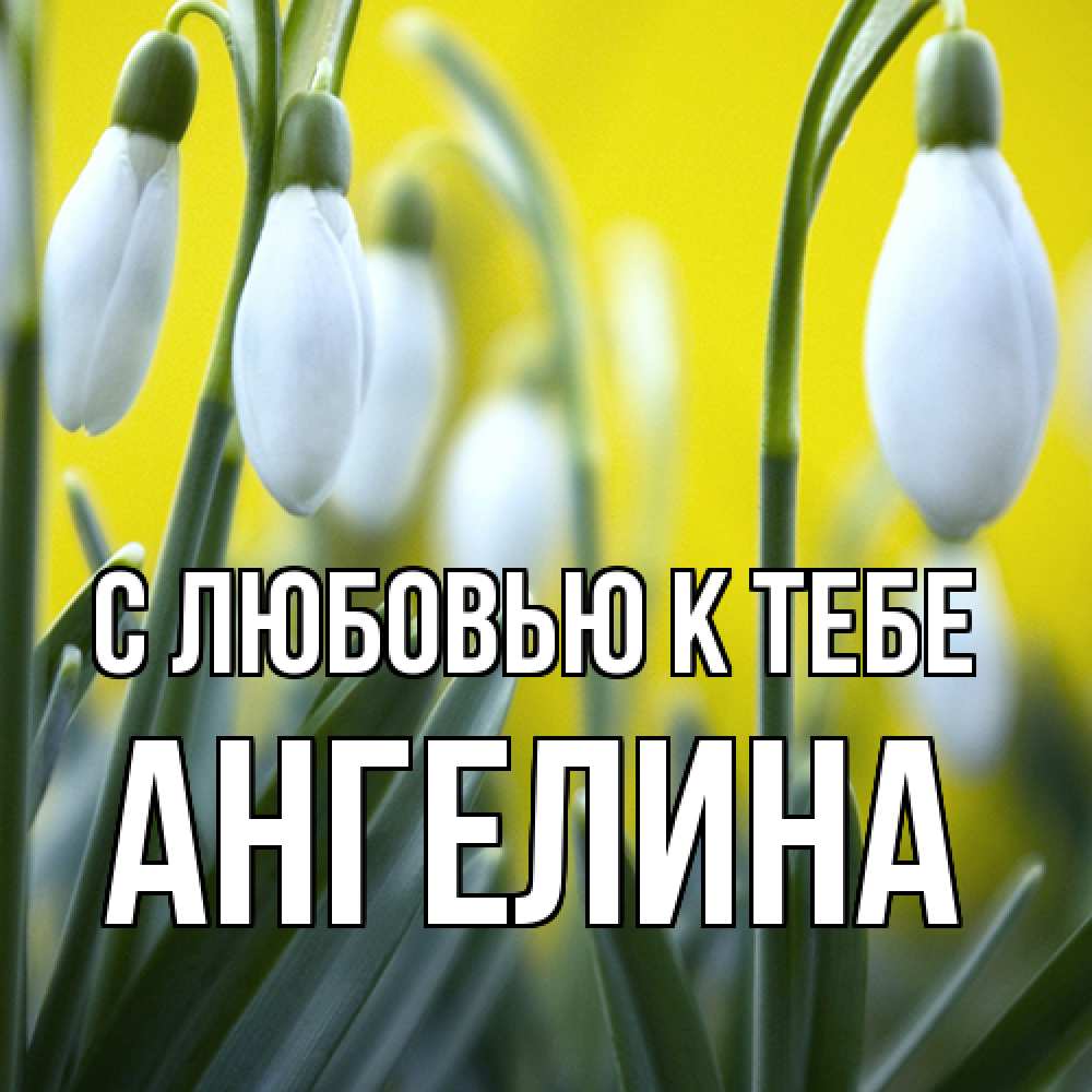Открытка  с именем. Ангелина, С любовью к тебе  