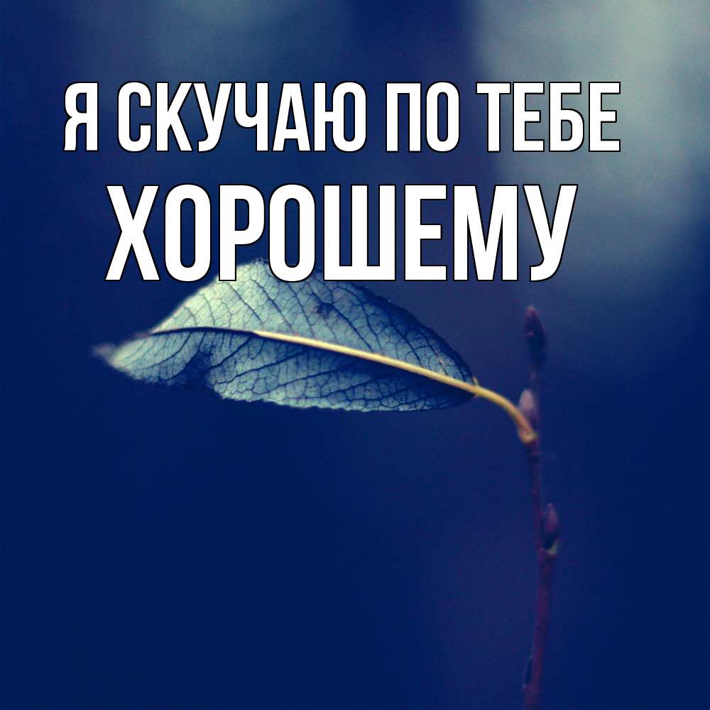 Открытка  с именем. Хорошему, Я скучаю по тебе  