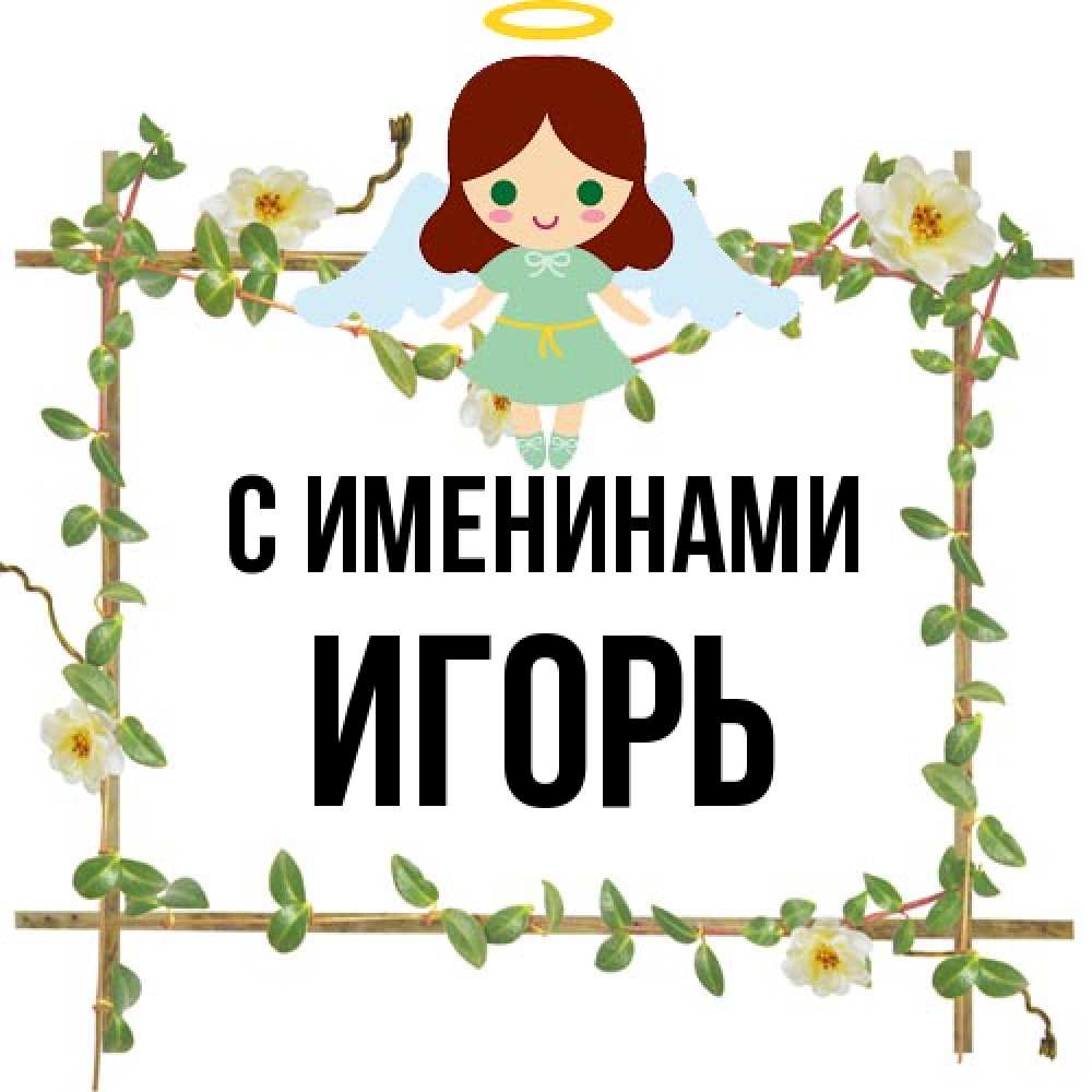 Открытка  с именем. Игорь, С именинами  