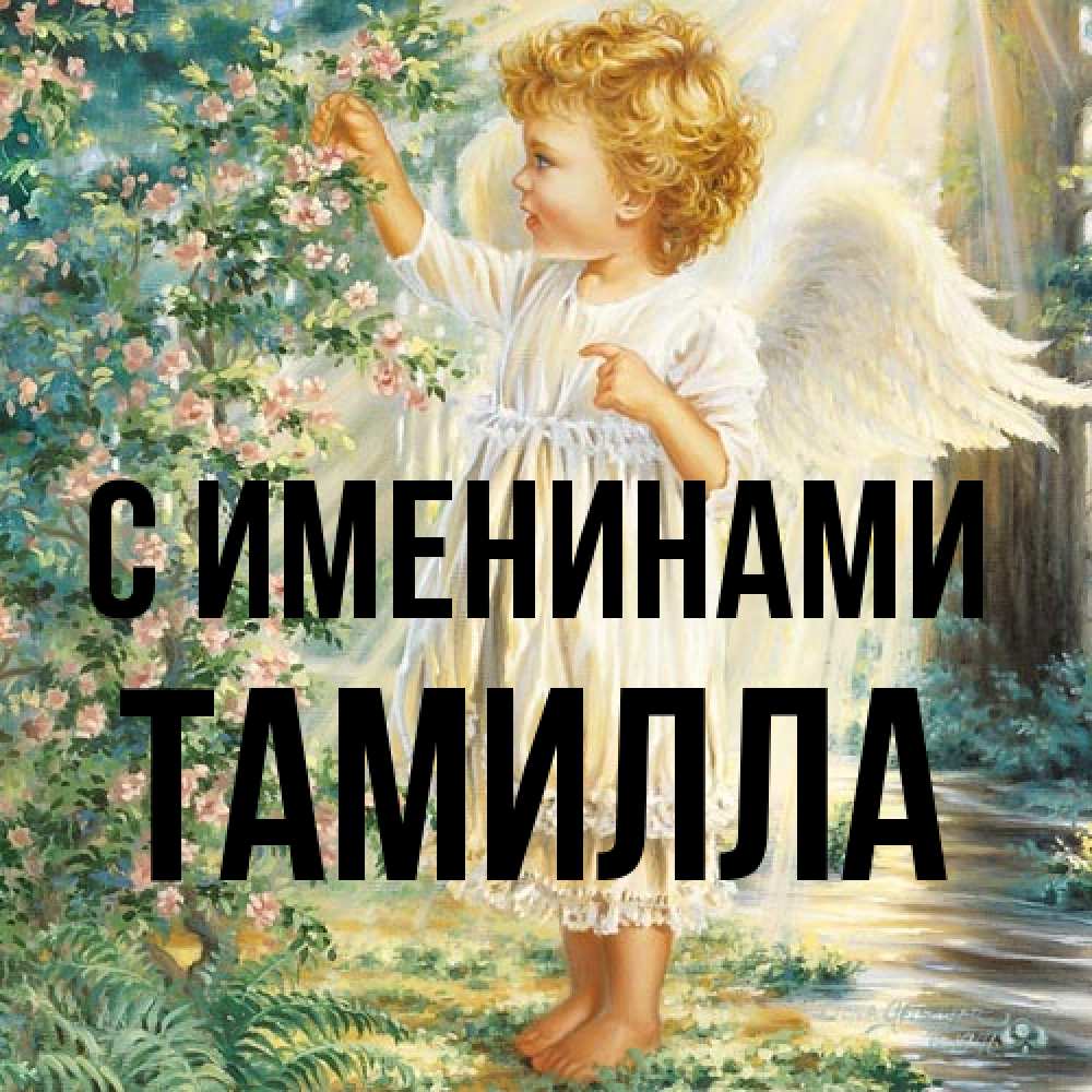 Открытка  с именем. Тамилла, С именинами  