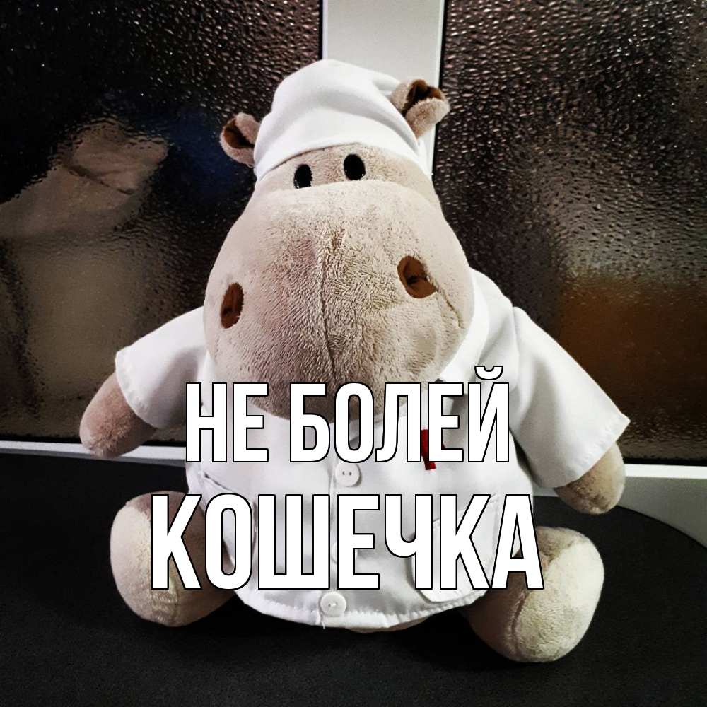 Открытка  с именем. Кошечка, Не болей  