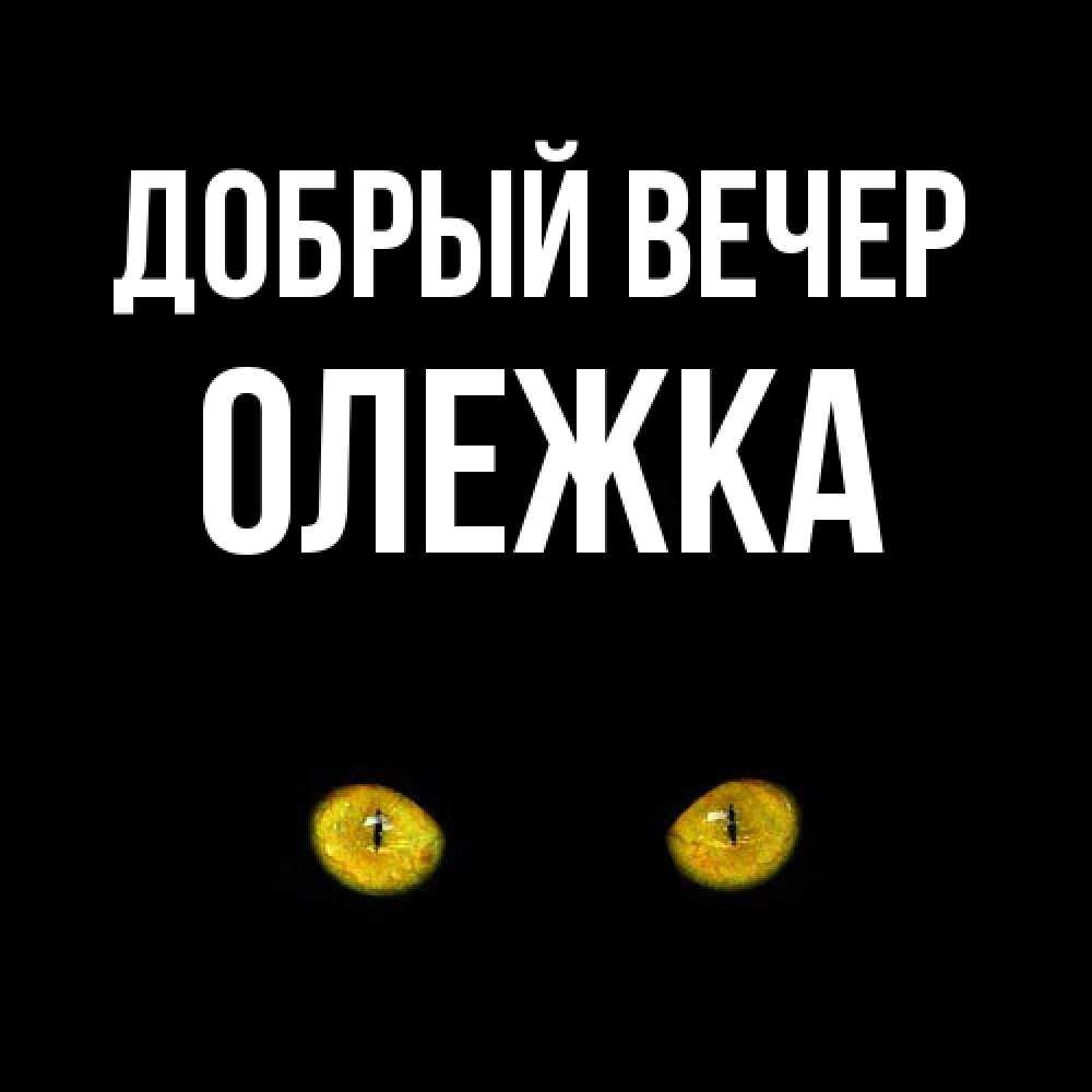 Открытка  с именем. олежка, Добрый вечер  