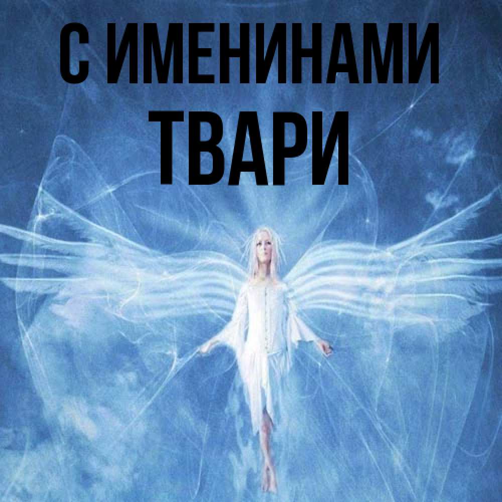 Открытка  с именем. твари, С именинами  
