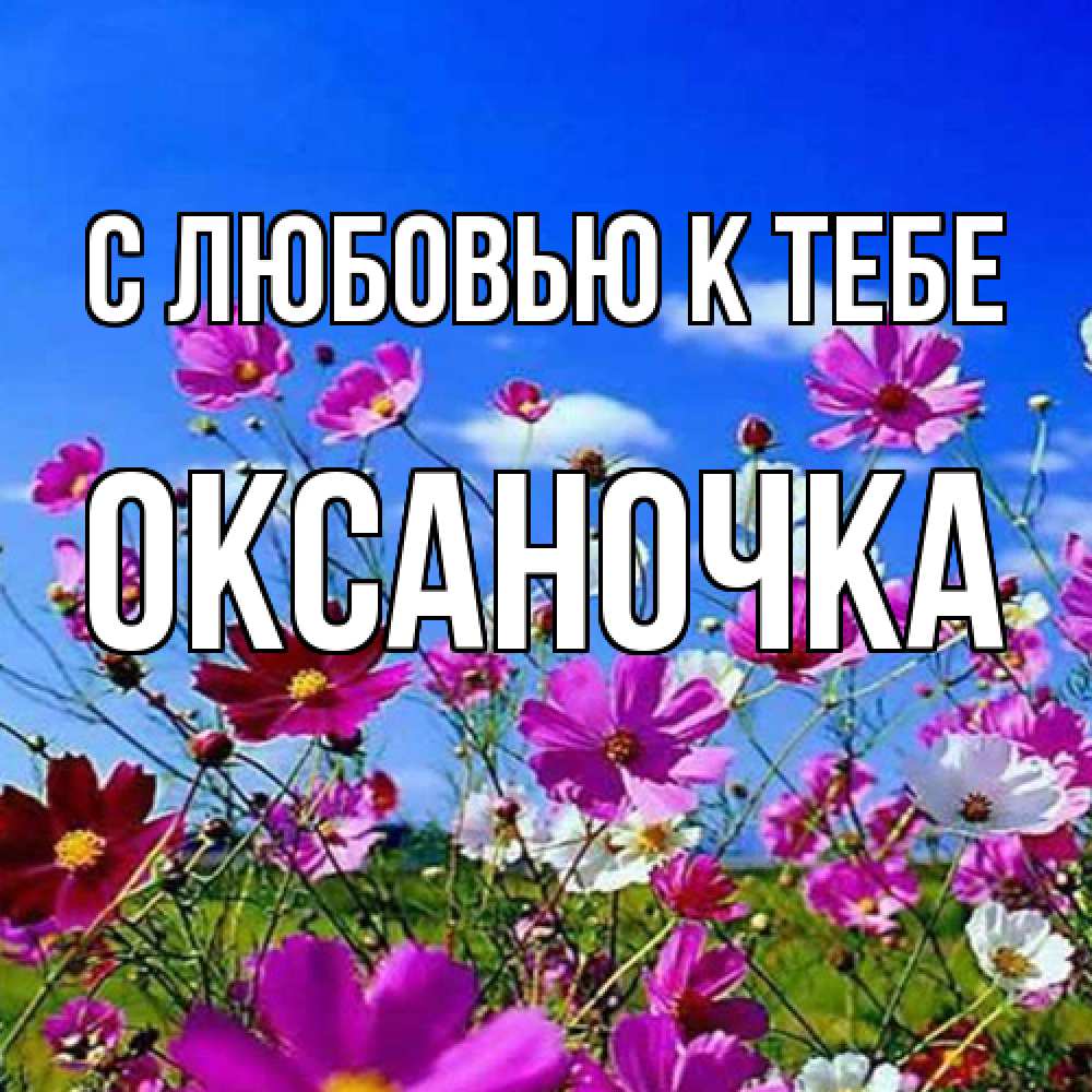 Открытка  с именем. ОКСАНОЧКА, С любовью к тебе  