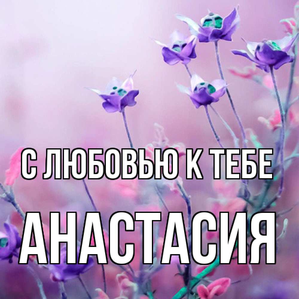 Открытка  с именем. Анастасия, С любовью к тебе  