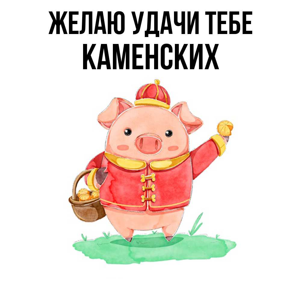 Открытка  с именем. Каменских, Желаю удачи тебе  