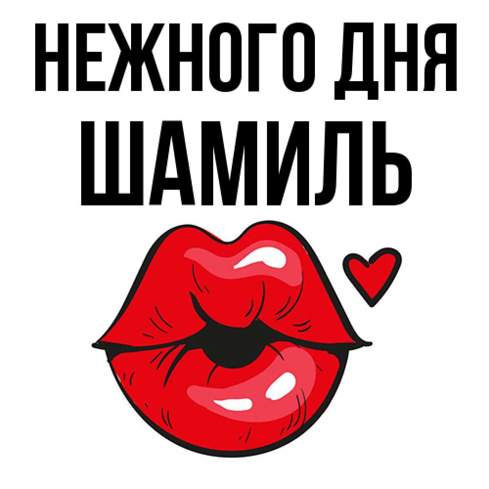 Открытка  с именем. Шамиль, Нежного дня  