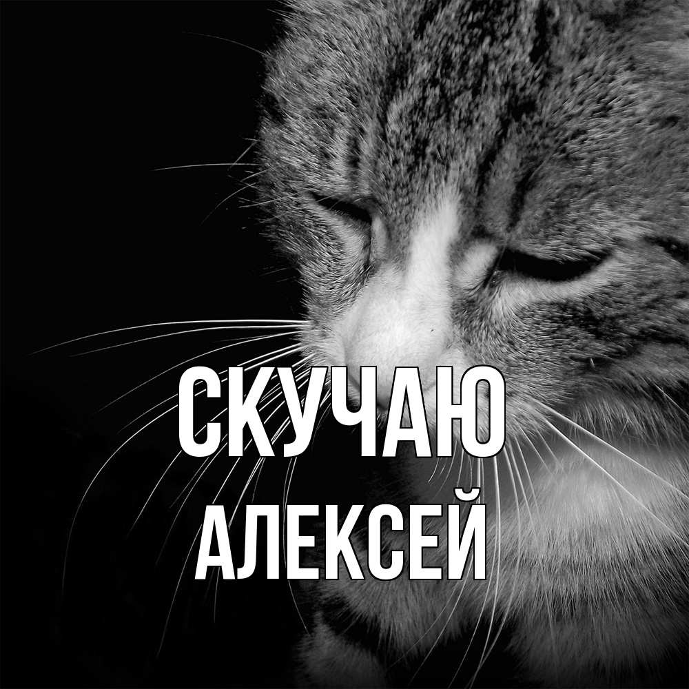 Открытка  с именем. Алексей, Скучаю  