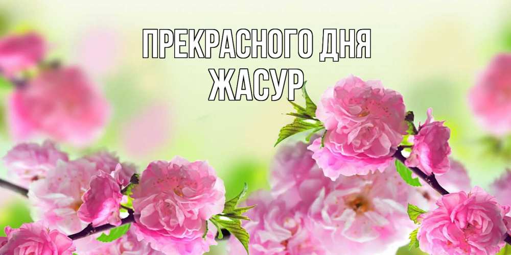 Открытка  с именем. Жасур, Прекрасного дня  