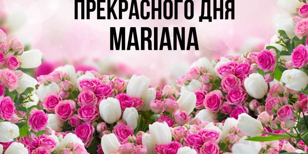 Открытка  с именем. mariana, Прекрасного дня  