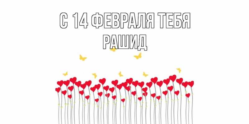 Картинка С 14 февраля тебя, Рашид