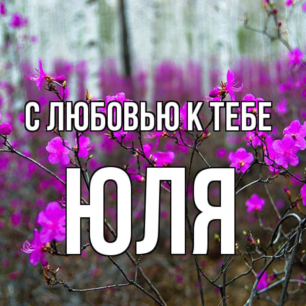 Открытка  с именем. Юля, С любовью к тебе  