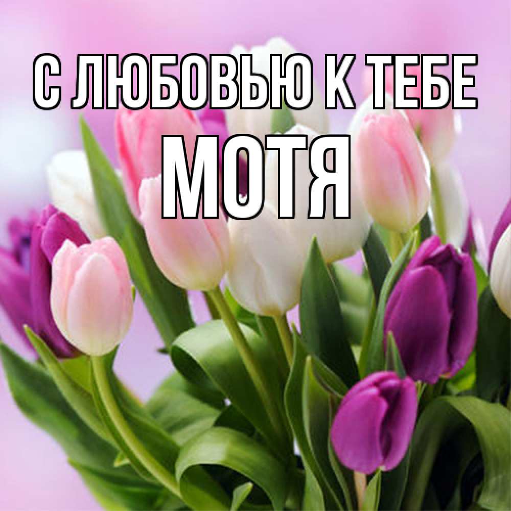 Открытка  с именем. Мотя, С любовью к тебе  