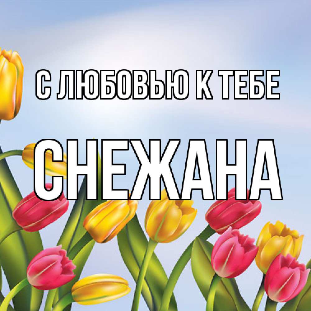 Открытка  с именем. Снежана, С любовью к тебе  