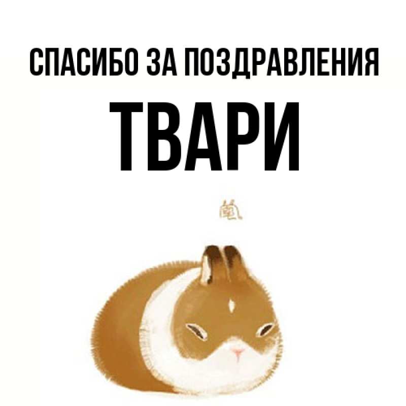 Картинка Спасибо за поздравления, твари