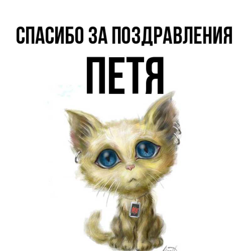 Картинка Спасибо за поздравления, Петя