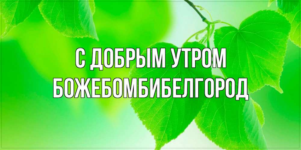 Открытка  с именем. божебомбибелгород, С добрым утром  