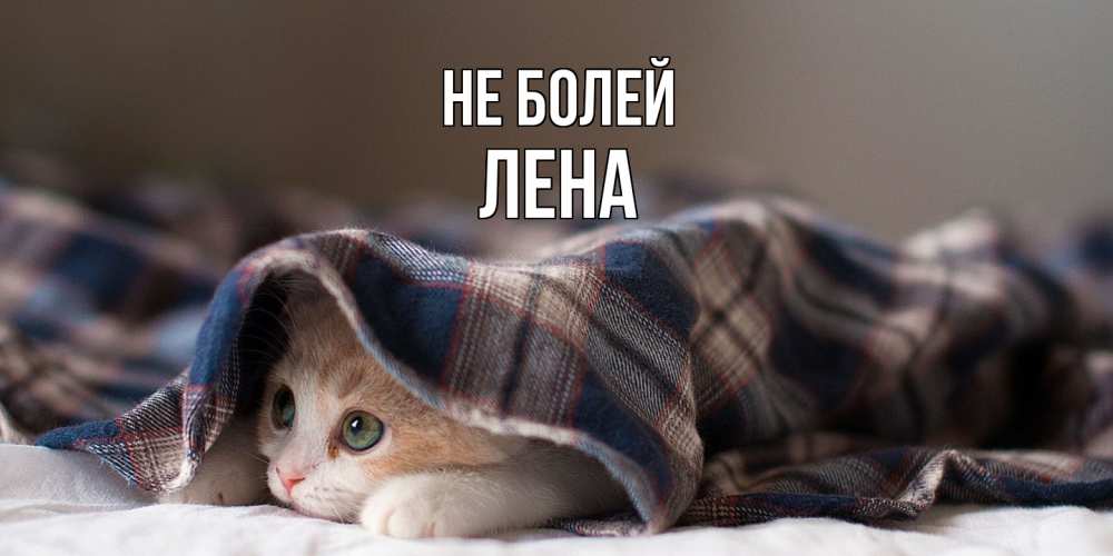 Открытка  с именем. лена, Не болей  