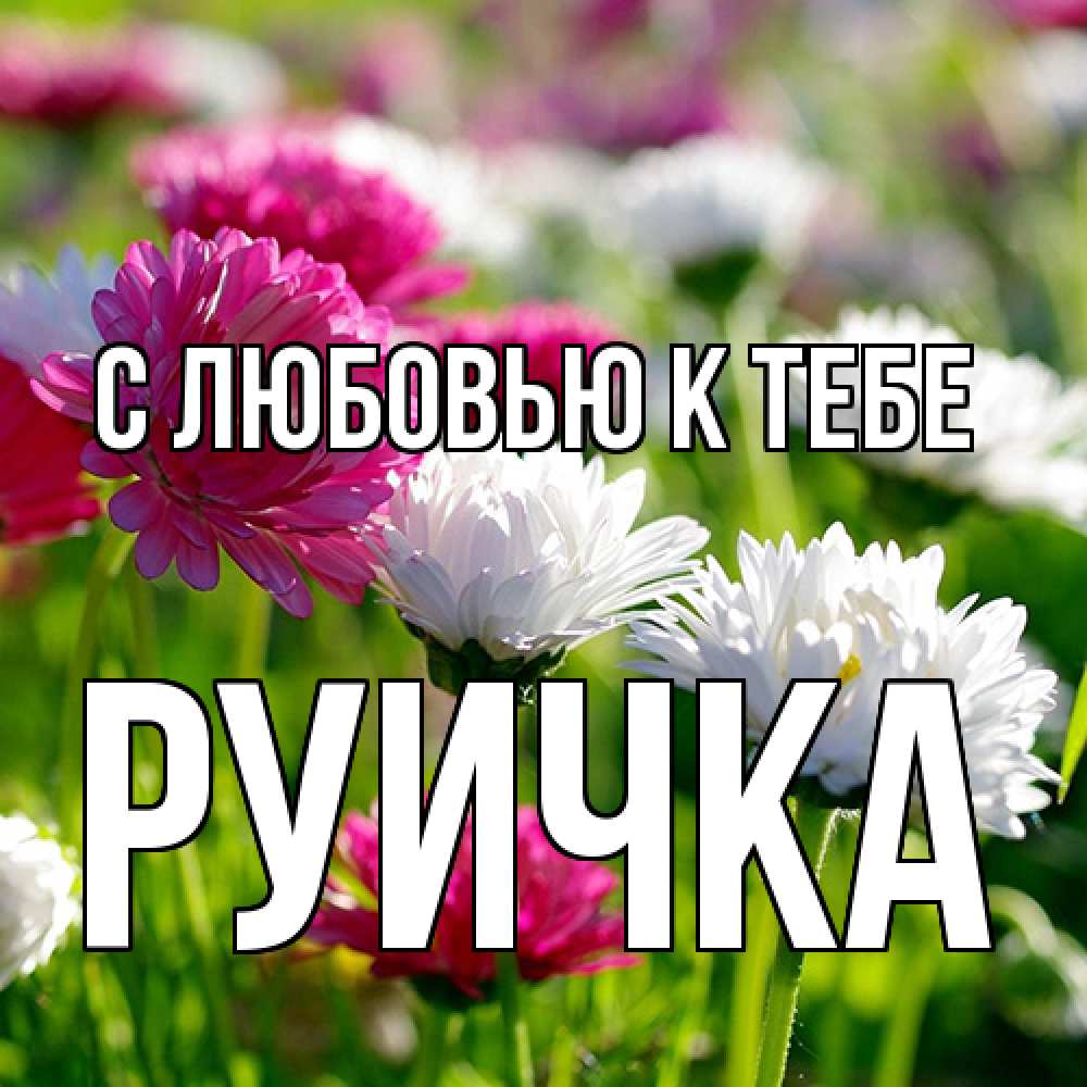 Открытка  с именем. Руичка, С любовью к тебе  