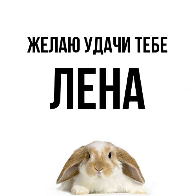 Картинка Желаю удачи тебе, лена