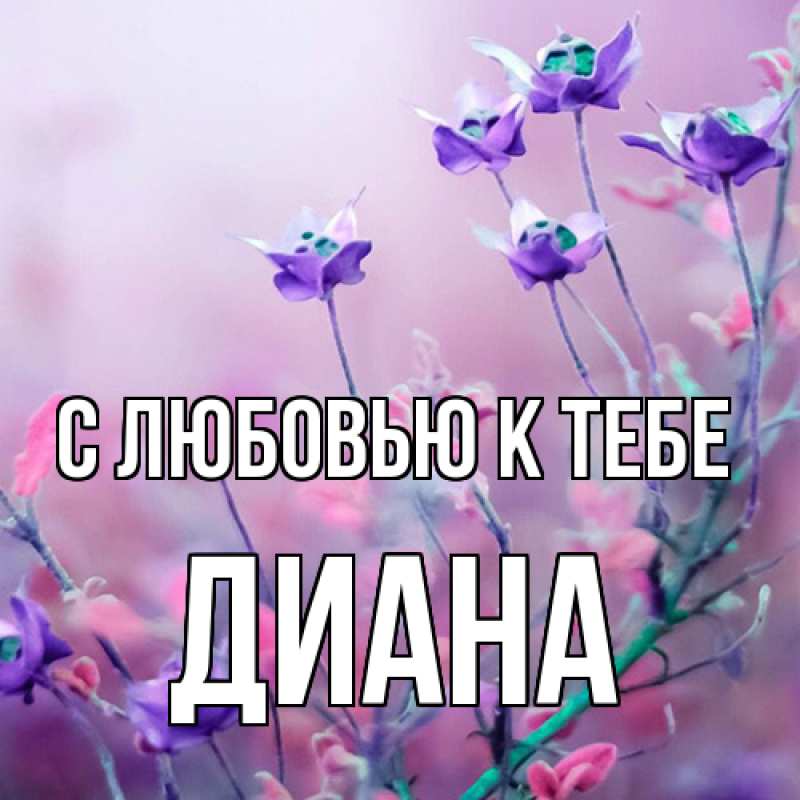 Открытка с именем, Диана, С любовью к тебе