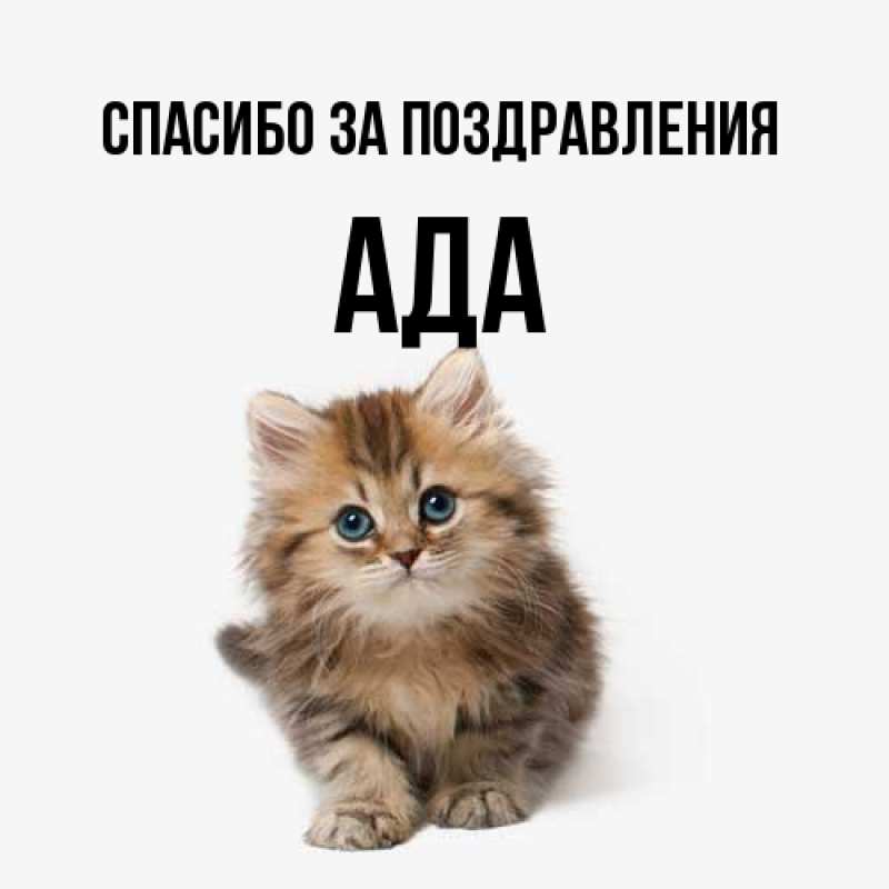 Картинка Спасибо за поздравления, Ада