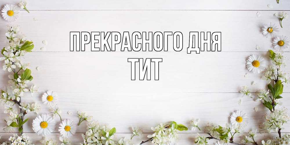 Открытка  с именем. Тит, Прекрасного дня  