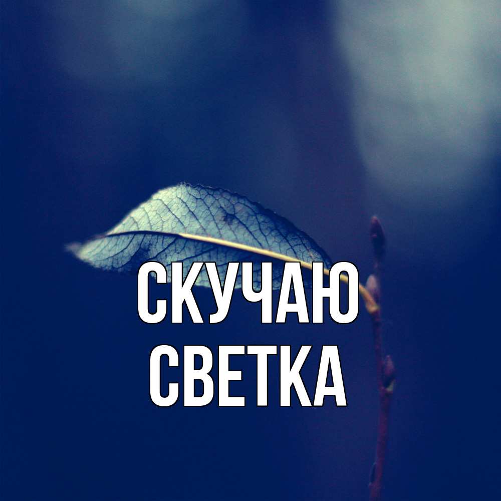 Открытка  с именем. Светка, Скучаю  