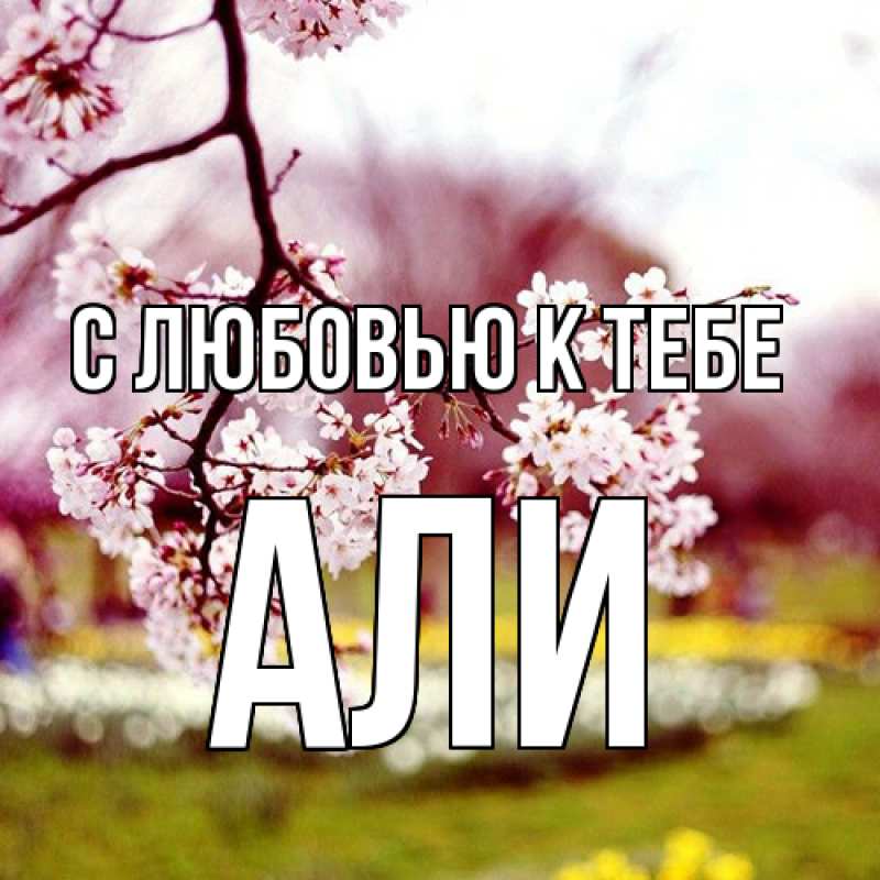 Картинка С любовью к тебе, Али
