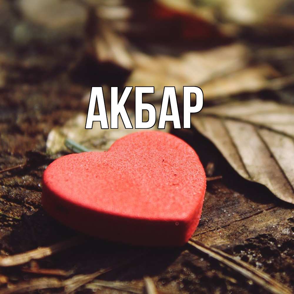 Открытка  с именем. Акбар, Главная  