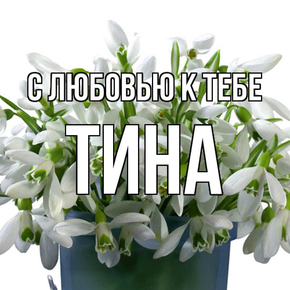 Открытка  с именем. Тина, С любовью к тебе  