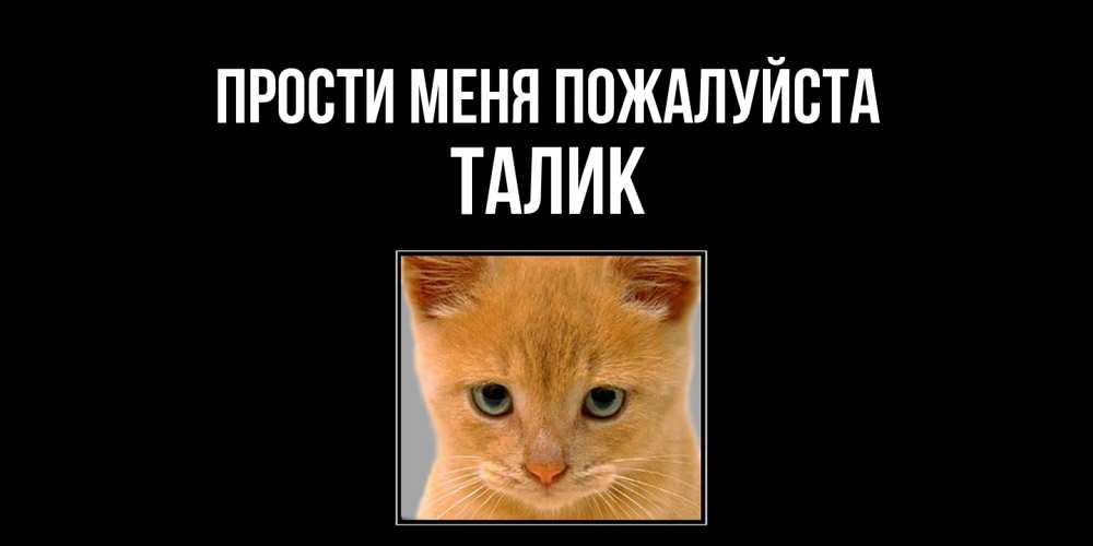Открытка  с именем. Талик, Прости меня пожалуйста  