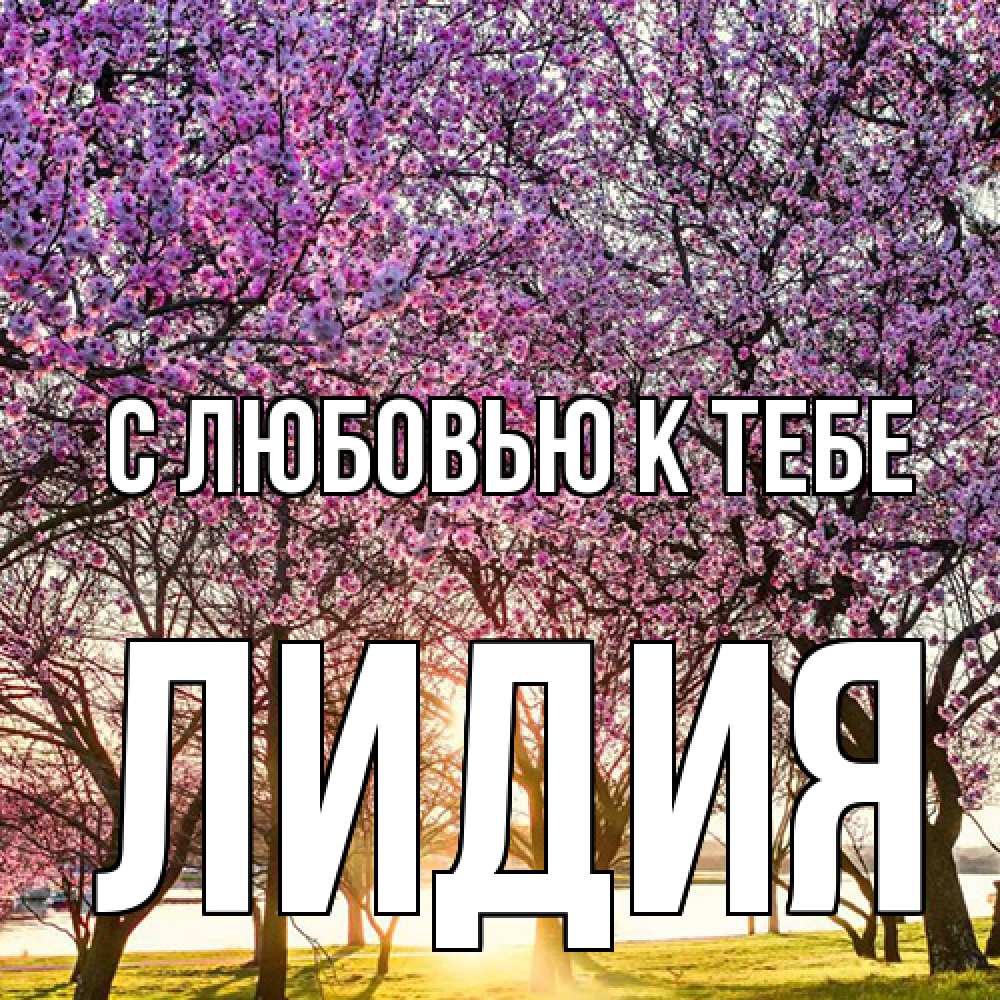 Открытка  с именем. лидия, С любовью к тебе  