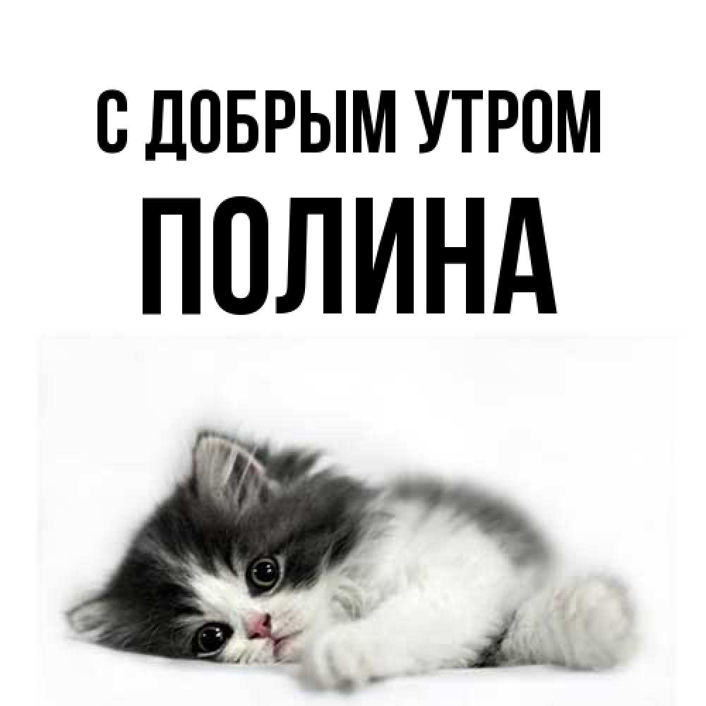 Открытка  с именем. Полина, С добрым утром  