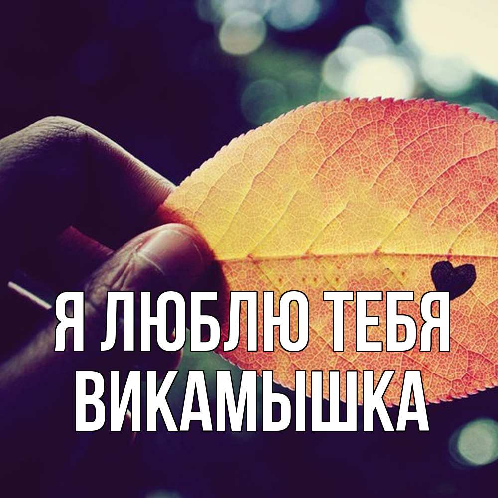 Открытка  с именем. викамышка, Я люблю тебя  