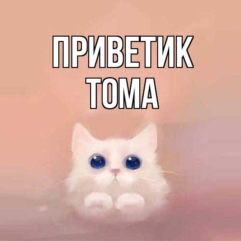 Открытка  с именем. Тома, приветик  