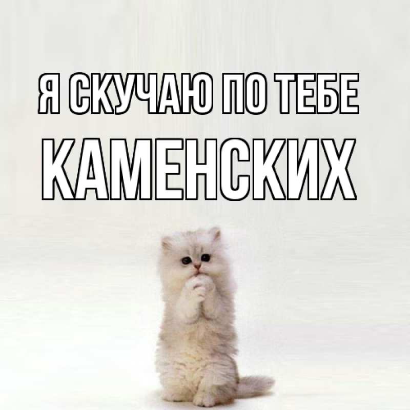 Картинка Я скучаю по тебе, Каменских